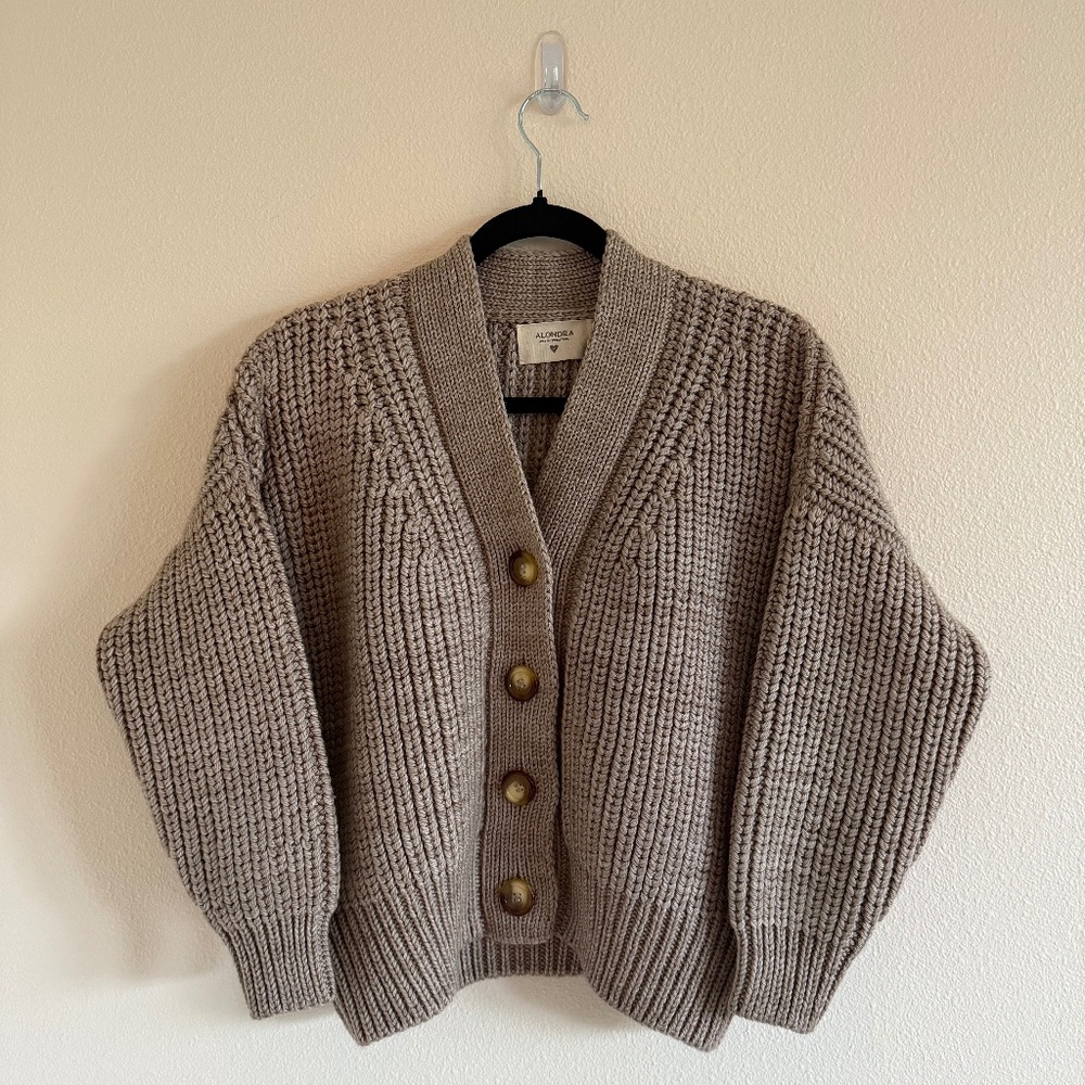 Alondra's Loom Cropped Cardigan Sweater Size OS S/M